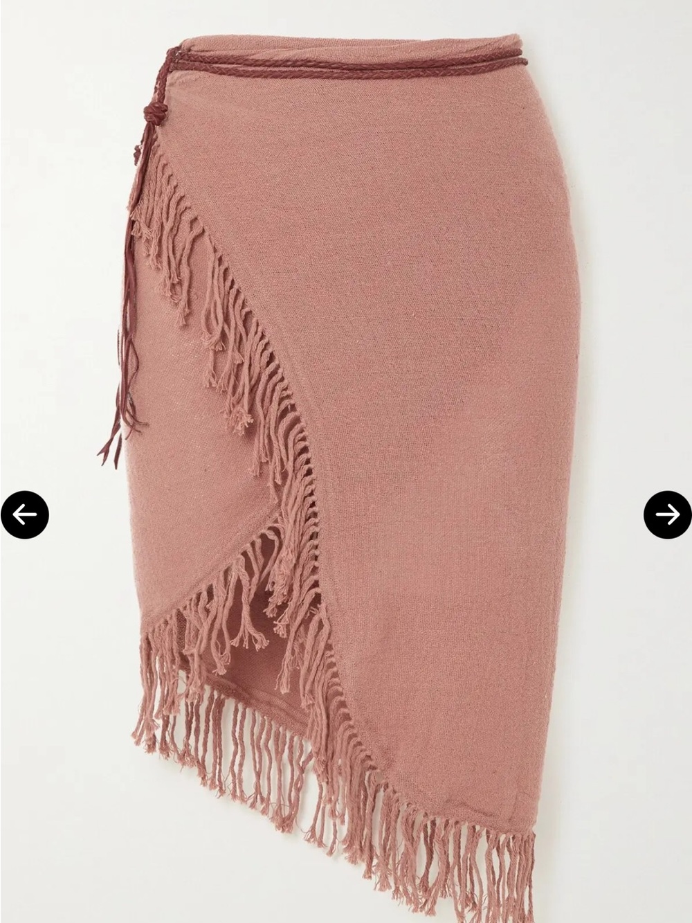 Sarong fringed cotton-gauze pareo